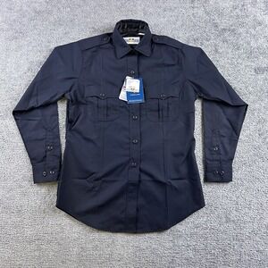 Flying Cross FX5020W Womens Uniform Shirt LAPD Navy Blue Ripstop LS Size 36 REG